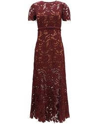 Self-Portrait - Dress Midi Lace - Lyst
