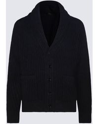 Brioni - Navy Wool And Cashmere Blend Sweater - Lyst
