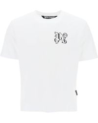 Palm Angels - Pa Monogram Embroidered T-shirt - Lyst