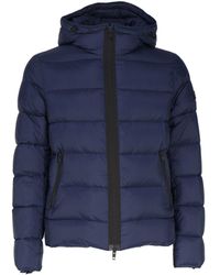 Fay - Double Front Down Jacket With Hood And Zip Closure - Lyst