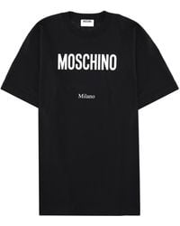 Moschino - Moschino Logo-Printed Cotton T-Shirt - Lyst