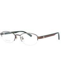 Gucci - Eyeglasses Rectangle Semi Rim, Frame And Clear Demo Lenses Lens Gg0719Oj003 - Lyst