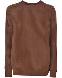 ANDAMANE Ribbed Sweater - Brown