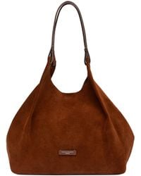 Gianni Chiarini - Borsa Dua Suede Cognac - Lyst