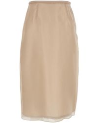 Le Plain - Tech Fabric Layered Design Midi Skirt For Polyester - Lyst