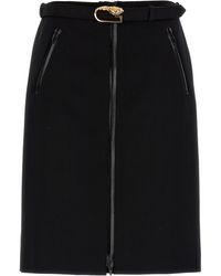 Gucci - Wool Skirt With Removable Belt - Lyst