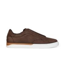 Fendi - Nubuck City Low-Top Sneakers - Lyst
