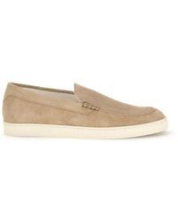 Brunello Cucinelli - Calf Leather Bos Taurus Slip-On Loafers - Lyst