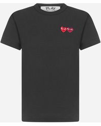 COMME DES GARÇONS PLAY - Double Heart T-shirt - Lyst