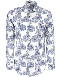 Etro Jacquard Shirt With Paisley Motifs - Blue