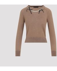 Simone Rocha - Classic Long Sleeve Jumper W/ Emb - Lyst