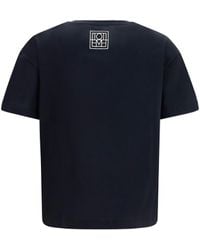 TOTEME - T-Shirt Classic Monochrome Cotton T-Shirts & Jerseys - Lyst