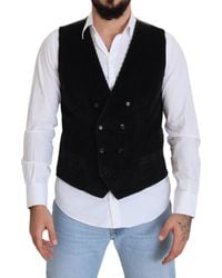 Dolce & Gabbana - Corduroy Waistcoat Double Breasted - Lyst