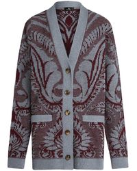 Etro - Oversized Cardigan With Paisley Pattern - Lyst