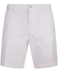 BOSS - Stretch Cotton Twill Bermuda Shorts - Lyst