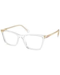 Swarovski - Eyeglasses Rectangle Full Rim, Transparent Frame And Clear Demo Lenses Lens Sk20151027 Sunglasses - Lyst