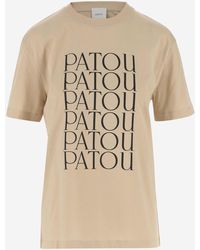 Patou - Cotton T-Shirt With Logo - Lyst