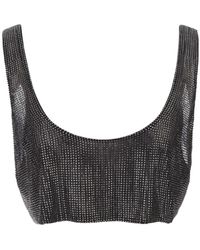 GIUSEPPE DI MORABITO - Crop Top With Crystals - Lyst