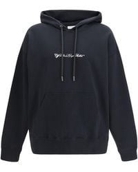 Off-White c/o Virgil Abloh - Script Arrow Diagonal Skate Hoodie Cotton Sweatshirts - Lyst