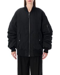 Dolce & Gabbana - Oversized Black Bomber Jacket - Lyst