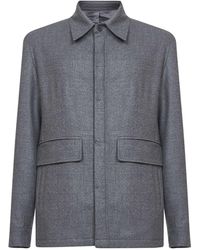 D 40 - Loro Piana Stretch Flannel Chet Shirt Jacket - Lyst
