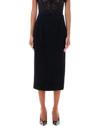 Alessandra Rich - Tweed Boucle Midi Skirt - Lyst