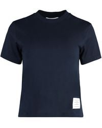 Thom Browne - Cotton Crew-Neck T-Shirt T-Shirts & Jerseys - Lyst