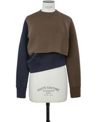 Sacai - Pull Sponge Sweat Pullover Marron Sweater - Lyst