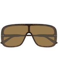 Bottega Veneta - Sunglasses Shield Full Rim, Havana Frame And Lens Bv0167S003 - Lyst