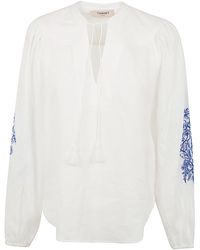 Twin Set - Embroidered Long Sleeve Shirt - Lyst