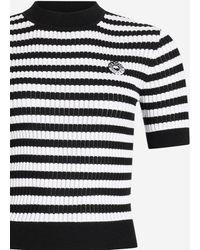 Patou - Cotton Sweater With Striped Pattern - Lyst