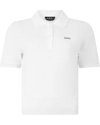 A.P.C. - Polo Shirt Cotton Organic Tops - Lyst
