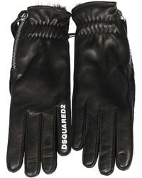 DSquared² - Leather Gloves - Lyst