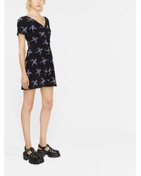 Valentino - Floral-Print Pleated Dress - Lyst