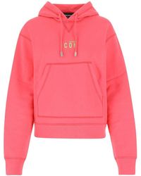 DSquared² Cotton Logo Hoodie in Fuchsia (Pink) - Save 26% | Lyst