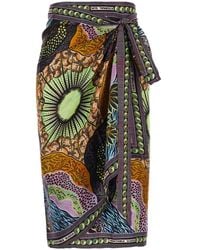 VLISCO DIALOGUES - Pleated Skirt La Lune Polyester - Lyst