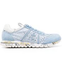 Premiata - Light Nylon And Suede Lucy Sneakers - Lyst
