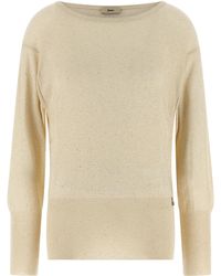 Herno - Lamé And Sequin Yarn Sweater - Lyst