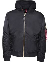 Alpha Industries - Ma-1 Zh Hooded Bomber Jacket - Lyst