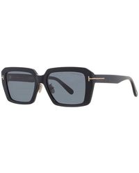 Tom Ford - Sunglasses Square Full Rim, Shiny Frame And Smoke Lens Ft1164-K01A - Lyst