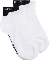 McQueen - White Cotton Socks With Logo - Lyst