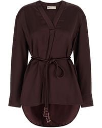 Tory Burch - Satin Blouse - Lyst