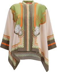 La DoubleJ - Printed Silk Scarf Shirt Ambrosia Placée - Lyst