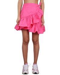 MSGM Kirt With Ruffles - Pink