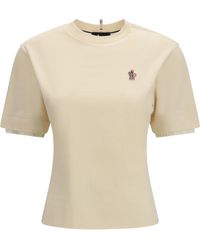 Moncler - Cotton T-Shirt Cotton; Elastane T-Shirts - Lyst
