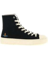 Vivienne Westwood - Cotton High Top Sneakers - Lyst
