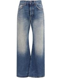 Acne Studios - Wide-Leg Jeans Denim Cotton T-Shirts & Jerseys - Lyst