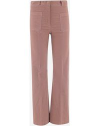 Ql2 - Stretch Cotton Velvet Trousers - Lyst