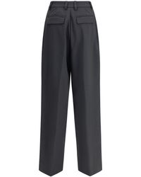 Thelatest - Pleated Trousers Polyester - Lyst