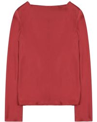 Alberta Ferretti - Silk Blend Blouse Acetate Shirt - Lyst